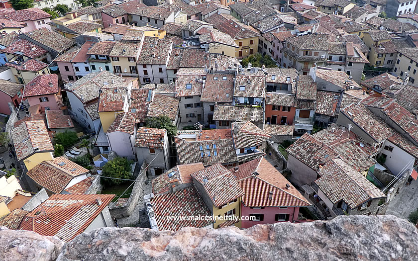 The rooftops of the old town centre at Malcesine