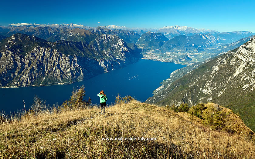 The view to the north of Lake Garda from Monte Baldo at Malcesine